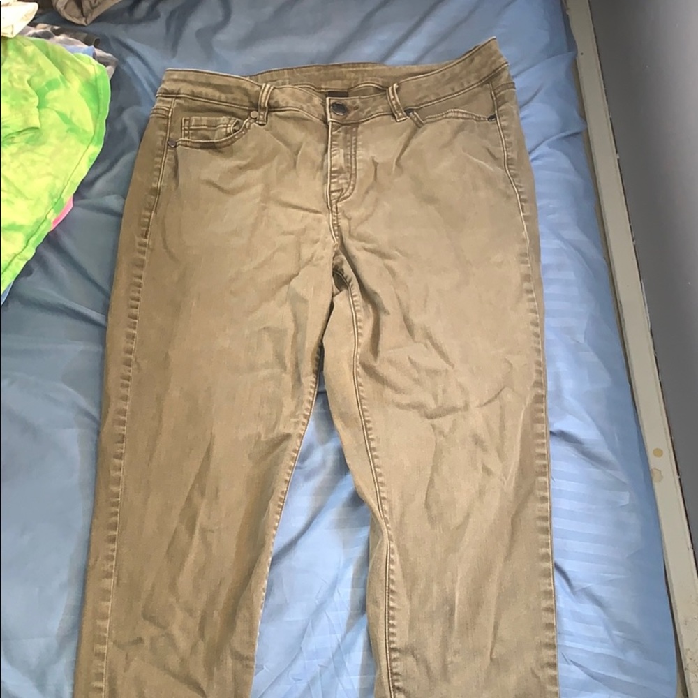 Olive green jeans